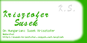 krisztofer susek business card
